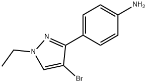 4-(4-broMo-1-ethyl-1H-pyrazol-3-yl)aniline 구조식 이미지