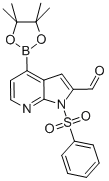 1H-PYRROLO[2,3-B]PYRIDINE-2-CARBOXALDEHYDE, 1-(PHENYLSULFONYL)-4-(4,4,5,5-TETRAMETHYL-1,3,2-DIOXABOROLAN-2-YL)- Structure