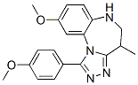 4H-[1,2,4]Triazolo[4,3-a][1,5]benzodiazepine,  5,6-dihydro-9-methoxy-1-(4-methoxyphenyl)-4-methyl- 구조식 이미지