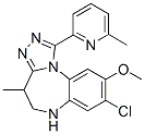 4H-[1,2,4]Triazolo[4,3-a][1,5]benzodiazepine,  8-chloro-5,6-dihydro-9-methoxy-4-methyl-1-(6-methyl-2-pyridinyl)- 구조식 이미지