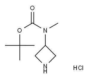 Carbamic acid, N-3-azetidinyl-N-methyl-, 1,1-dimethylethyl ester, hydrochloride (1:1) Structure