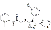 Acetamide,  2-[[4-(3-methoxyphenyl)-5-(3-pyridinyl)-4H-1,2,4-triazol-3-yl]thio]-N-(2-methylphenyl)- Structure