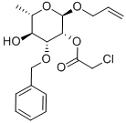 Allyl 3-O-benzyl-2-O-chloroacetyl-a-L-rhamnopyranoside Structure