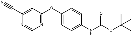 TERT-BUTYL 4-(6-CYANOPYRIMIDIN-4-YLOXY)PHENYLCARBAMATE Structure