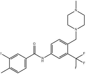 BenzaMide, 3-iodo-4-Methyl-N-[4-[(4-Methyl-1-piperazinyl)Methyl]-3-(trifluoroMethyl)phenyl]- 구조식 이미지