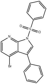 1H-Pyrrolo[2,3-b]pyridine, 4-broMo-3-phenyl-1-(phenylsulfonyl)- Structure