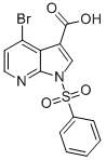 1H-Pyrrolo[2,3-b]pyridine-3-carboxylic acid, 4-bromo-1-(phenylsulfonyl)- Structure