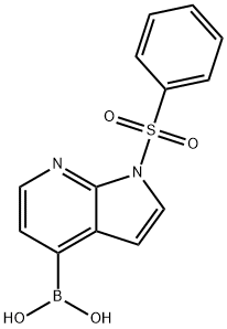 Boronic acid, B-[1-(phenylsulfonyl)-1H-pyrrolo[2,3-b]pyridin-4-yl]- Structure