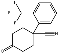 4-시아노-4-[2-(트리플루오로메틸)페닐]사이클로헥사논 구조식 이미지