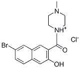 1-[(7-bromo-3-hydroxy-2-naphthyl)carbonyl]-4-methylpiperazinium chloride 구조식 이미지