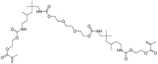 bis[2-(methacryloyloxy)ethyl] 5,7,7,24,24,26-hexamethyl-10,21-dioxo-11,14,17,20-tetraoxa-2,9,22,29-tetraazatriacontanedioate Structure