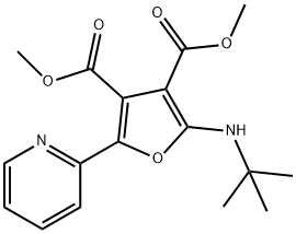 3,4-Furandicarboxylic  acid,  2-[(1,1-dimethylethyl)amino]-5-(2-pyridinyl)-,  3,4-dimethyl  ester Structure