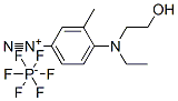 4-[ethyl(2-hydroxyethyl)amino]-3-methylbenzenediazonium hexafluorophosphate Structure