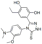 3H-1,2,4-Triazole-3-thione,  4-[4-(dimethylamino)-3-methoxyphenyl]-5-(5-ethyl-2,4-dihydroxyphenyl)-2,4-dihydro- Structure