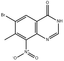 6-broMo-7-Methyl-8-nitroquinazolin-4(3H)-one 구조식 이미지