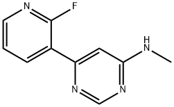 6-(2-fluoropyridin-3-yl)-Nmethylpyrimidin-4-amine Structure