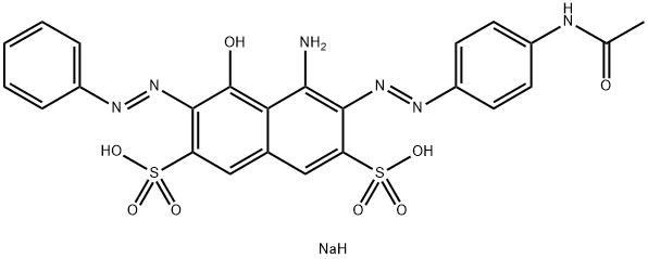 disodium 3-[[4-(acetylamino)phenyl]azo]-4-amino-5-hydroxy-6-(phenylazo)naphthalene-2,7-disulphonate 구조식 이미지