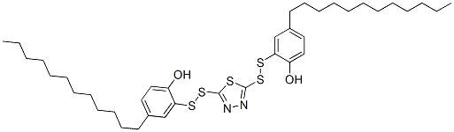 2,2'-[1,3,4-thiadiazole-2,5-diylbis(dithio)]bis[4-dodecylphenol] Structure