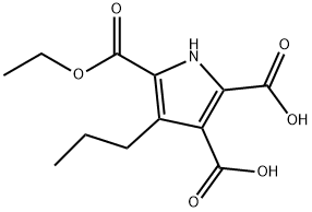 1H-Pyrrole-2,3,5-tricarboxylic  acid,  4-propyl-,  5-ethyl  ester Structure