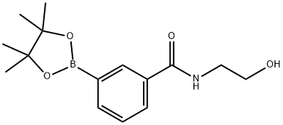 N-[2-HYDROXYETHYL]BENZAMIDE-3-BORONIC ACID, PINACOL ESTER 구조식 이미지