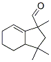3a,4,5,6-테트라하이드로-1,3,3-트리메틸인단카르브알데히드 구조식 이미지