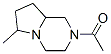 Pyrrolo[1,2-a]pyrazine, 2-acetyloctahydro-6-methyl- (7CI) Structure