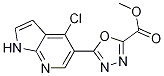 1,3,4-Oxadiazole-2-carboxylic acid, 5-(4-chloro-1H-pyrrolo[2,3-b]pyridin-5-yl)-, Methyl ester Structure