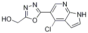 1,3,4-Oxadiazole-2-Methanol, 5-(4-chloro-1H-pyrrolo[2,3-b]pyridin-5-yl)- Structure