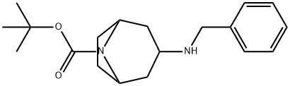 1,1-DiMethylethyl 3-[(phenylMethyl)aMino]-8-azabicyclo[3.2.1]octane-8-carboxylate 구조식 이미지