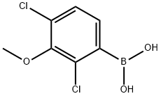 2,4-DICHLORO-3-METHOXYPHENYLBORONIC ACID 구조식 이미지