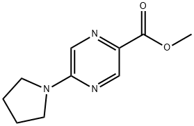 메틸5-(1-PYRROLIDINYL)-2-PYRAZINECARBOXYLATE 구조식 이미지