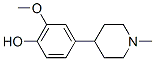 Hexahydropyridine, 1-methyl-4-(4-hydroxy-5-methoxyphenyl)- Structure