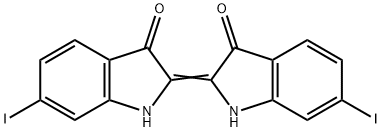 3H-Indol-3-one, 6-iodo-2-(6-iodo-1,3-dihydro-3-oxo-2H-indol-2-ylidene)-1,2-dihydro- 구조식 이미지