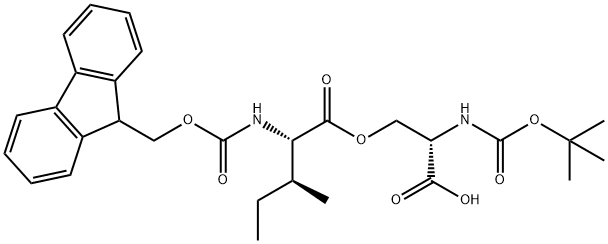 BOC-SER-(FMOC-ILE)-OH Structure