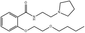 o-(2-부톡시에톡시)-N-[2-(1-피롤리디닐)에틸]벤즈아미드 구조식 이미지