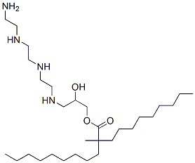 3-[[2-[[2-[(2-aminoethyl)amino]ethyl]amino]ethyl]amino]-2-hydroxypropyl 2-methyl-2-nonylundecanoate Structure