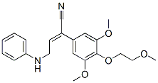 4-anilino-2-[3,5-dimethoxy-4-(2-methoxyethoxy)phenyl]but-2-enenitrile  Structure