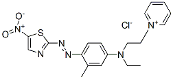 1-[2-[ethyl[3-methyl-4-[(5-nitrothiazol-2-yl)azo]phenyl]amino]ethyl]pyridinium chloride Structure