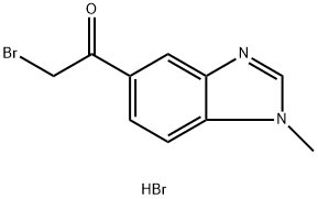 2-Bromo-1-(1-methyl-1H-benzimidazol-5-yl)ethanone hydrobromide Structure