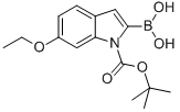 1H-Indole-1-carboxylic acid, 2-borono-6-ethoxy-, 1-(1,1-dimethylethyl) ester Structure