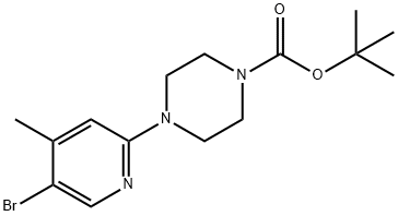 5-Bromo-2-(4-Boc-piperazin-1-yl)-4-methylpyridine Structure