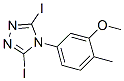 4H-1,2,4-Triazole,  3,5-diiodo-4-(3-methoxy-4-methylphenyl)- Structure