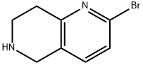 2-브로모-5,6,7,8-테트라히드로-1,6-나프티리딘 구조식 이미지
