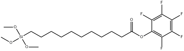 10-(Pentafluorophenoxycarbonyl)decyltriMethoxysilane, 95% 구조식 이미지