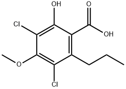 3,5-dichloro-2-hydroxy-4-methoxy-6-propyl-benzoic acid Structure