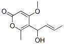 2H-Pyran-2-one, 5-(1-hydroxy-2-butenyl)-4-methoxy-6-methyl-, (E)-(+)- 구조식 이미지