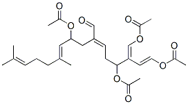 (-)-4-(Acetyloxy)-2-[3,6-bis(acetyloxy)-4-[(acetyloxy)methylene]-5-hexenylidene]-6,10-dimethyl-5,9-undecadienal Structure