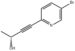 5-bromo-2-(3-hydroxy-1-butynyl)pyridine 구조식 이미지
