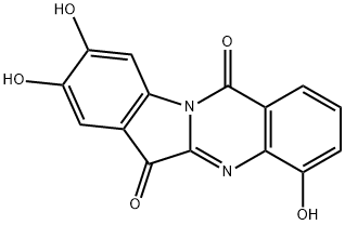 Indolo[2,1-b]quinazoline-6,12-dione,  4,8,9-trihydroxy- Structure