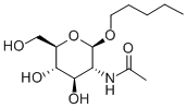 AMYL 2-ACETAMIDO-2-DEOXY-BETA-D-GLUCOPYRANOSIDE Structure
